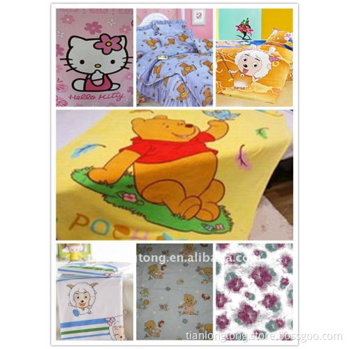 teddy bear printed farbic for sheet of child
